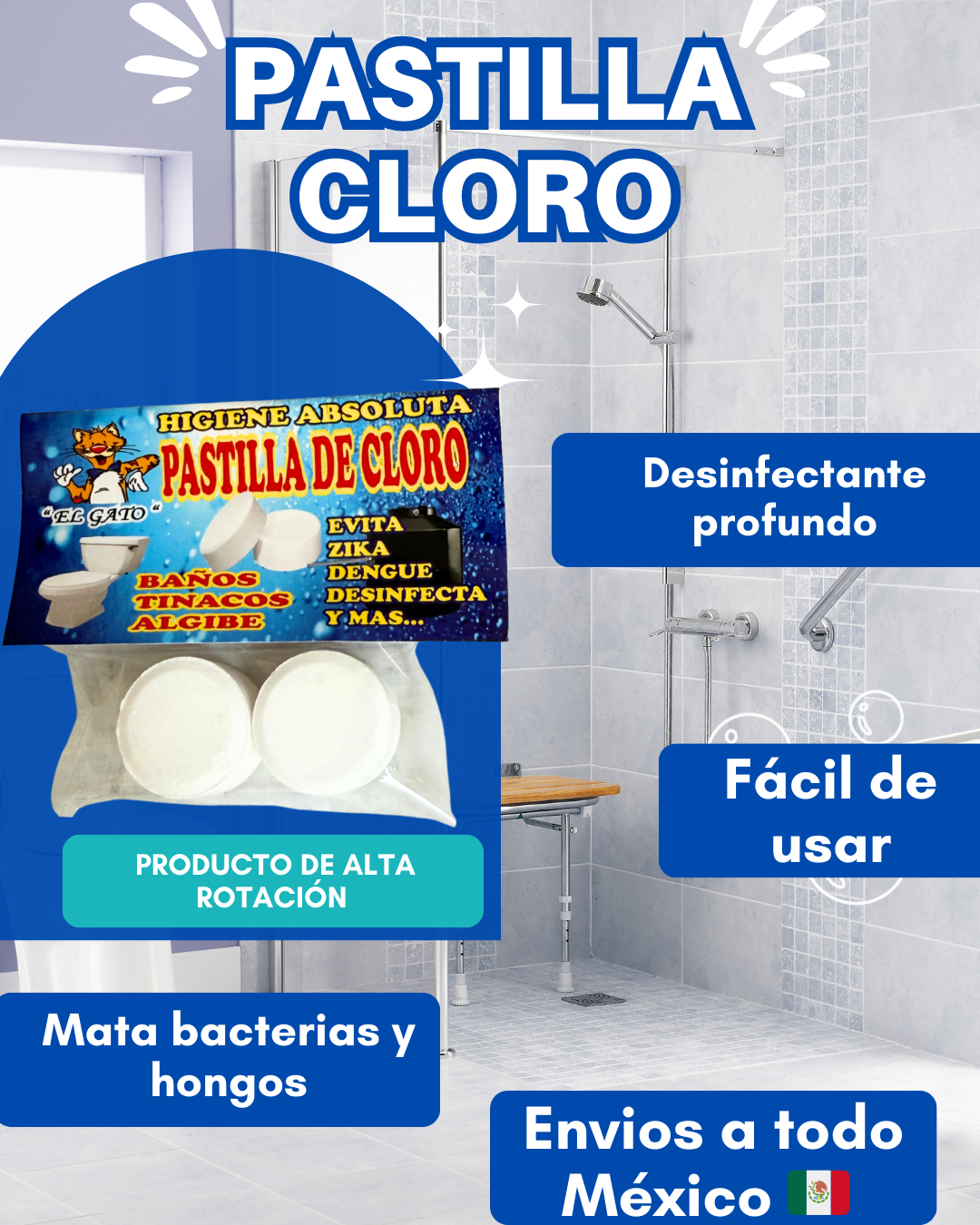 Pastilla de cloro 2pz